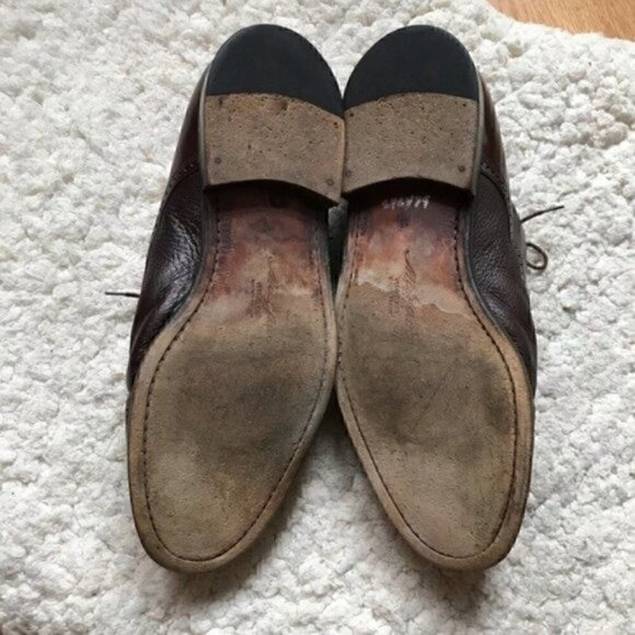 Mezlan: Classic Brown Leather Oxford Loafers Sz 10 - Picture 4 of 8